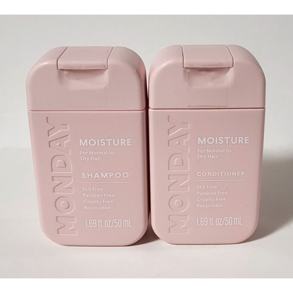 MONDAY Moisture Shampoo & Conditioner For Normal To Dry Hair 1.69 fl oz NEW